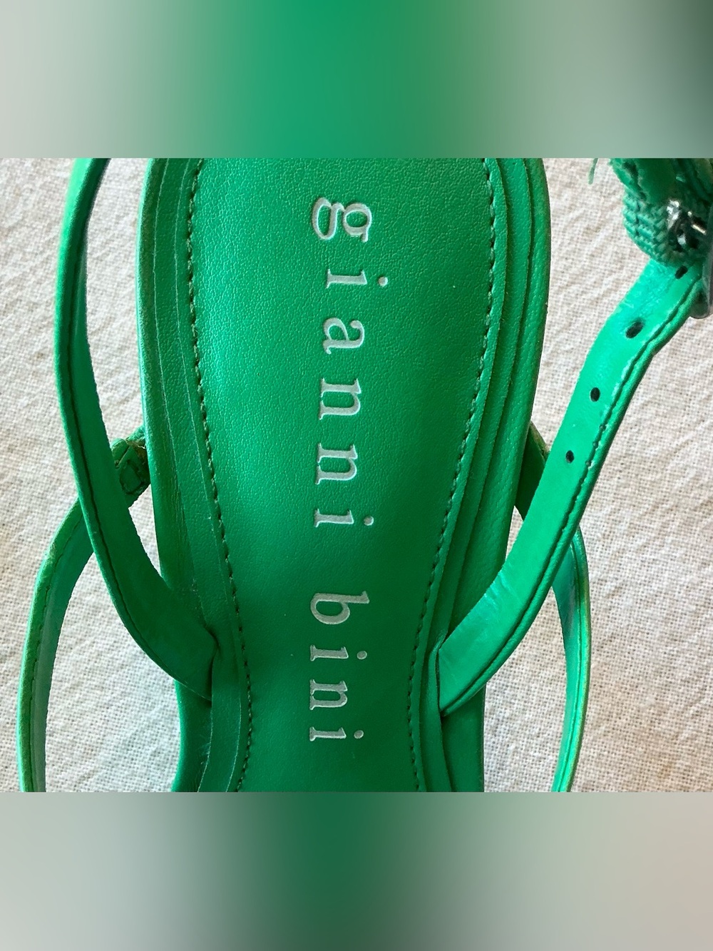 Glam Y2K Rave Green Strappy Heels - Picture 3 of 6